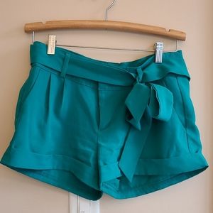 Stitchfix Rare Teal Shorts with Cuffs and Sash Tie